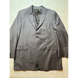 Vintage Lauren Ralph Lauren Green Label 100% Wool Blazer Suit Jacket Pinstripe